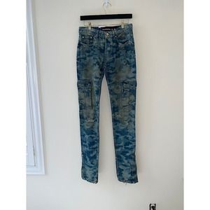 Filles A Papa SUPERCROSS LASER PRINT CAMO CARGO JEANS size 26/32 NWT